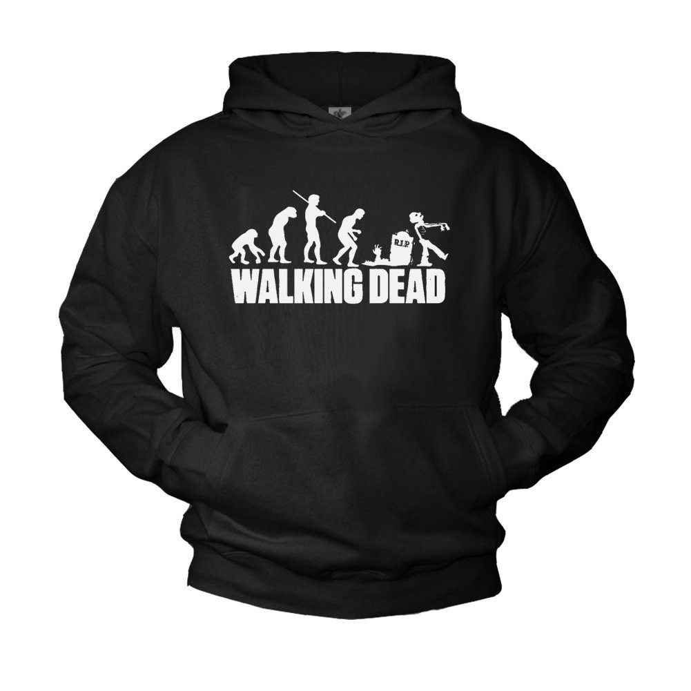 Kapuzenpullover MAKAYA Walking Kapuze Zombie Hoodie Dead Sweatshirt Pullover mit