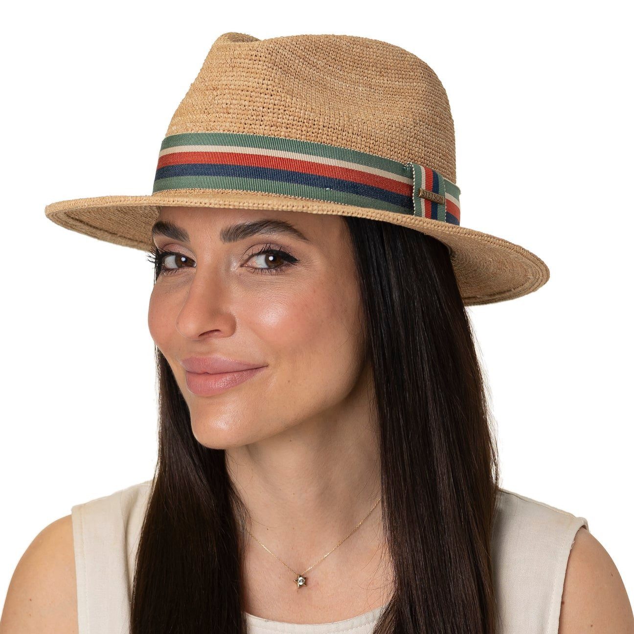 Stetson Sonnenhut (1-St) Strohhut mit Ripsband
