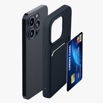 kwmobile Handyhülle Hülle für Apple iPhone 14 Pro, Handyhülle mit Fach für Karten - Handy Cover Case