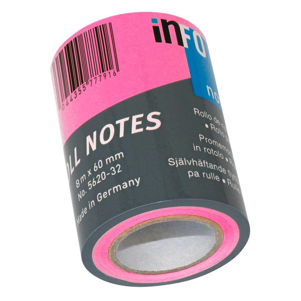 inFO Marker Ersatzrolle Haftnotizen-Rolle Standard 5620-32 pink 1 Rolle
