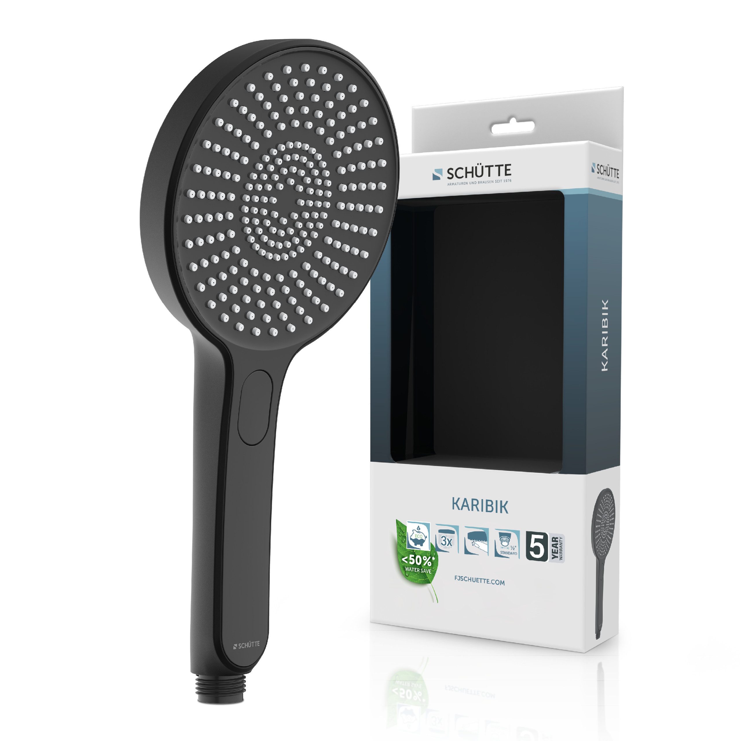 Schütte Handbrause KARIBIK, 3-fach verstellbar, mit Antikalknoppen, wassers günstig online kaufen