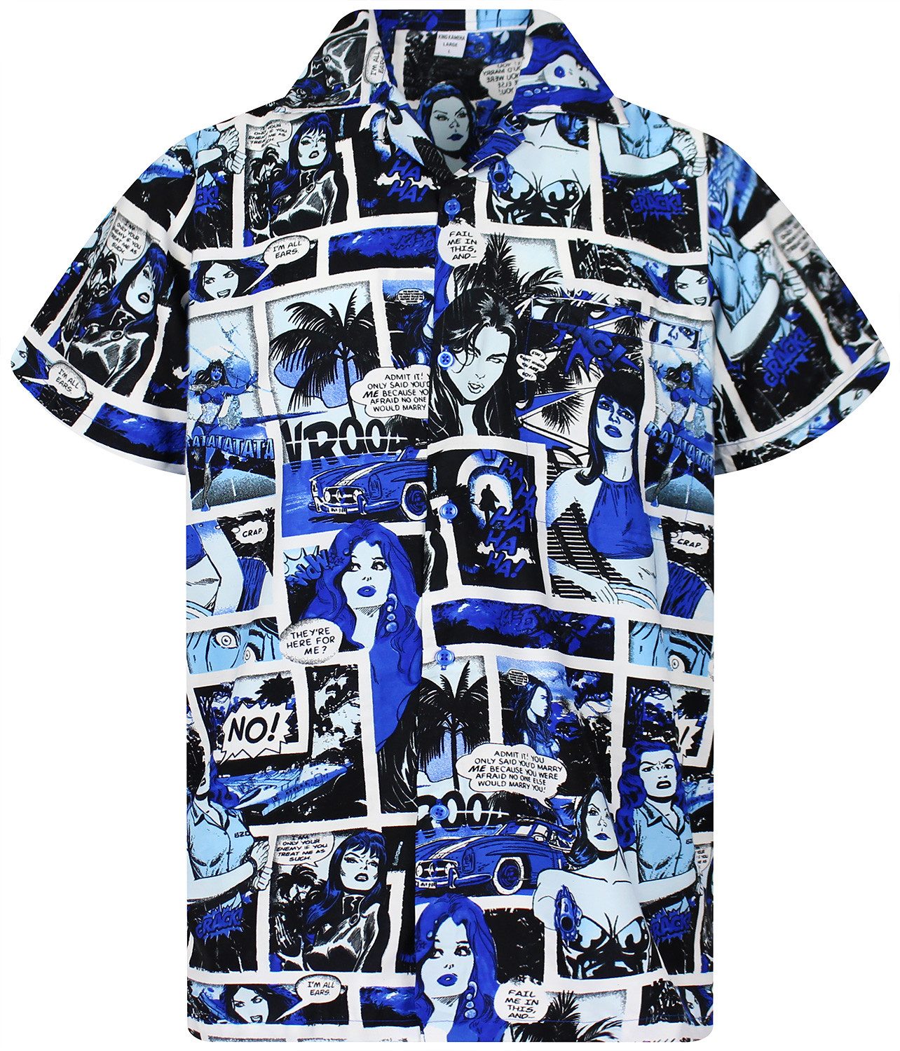 King Kameha Hawaiihemd Comic Funky Hawaii-Hemd günstig online kaufen