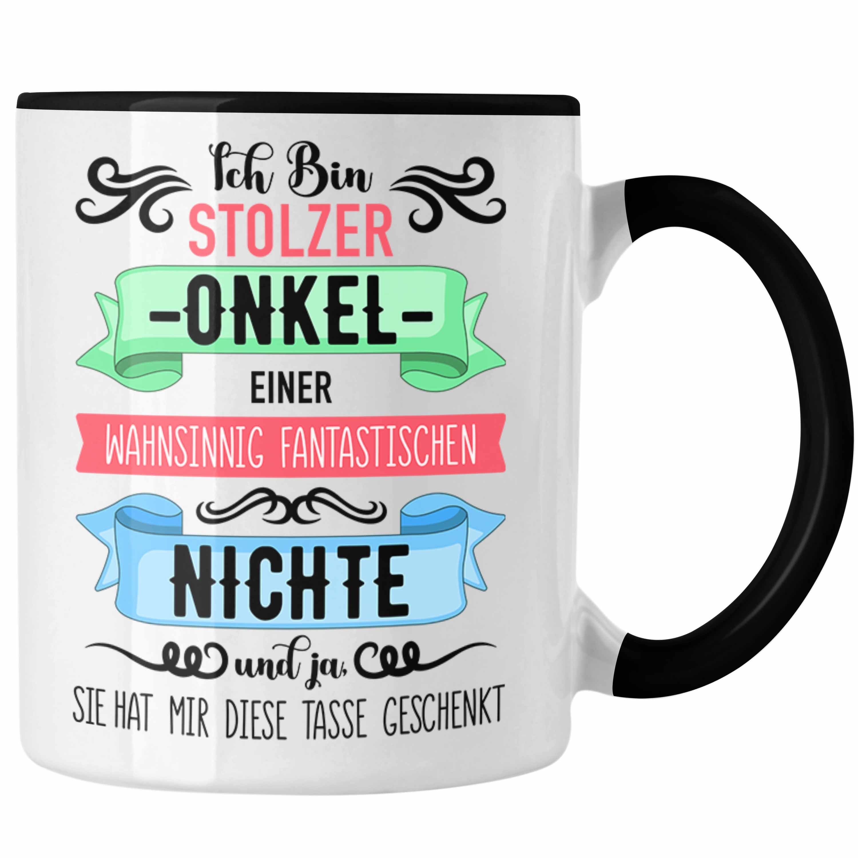 Spruch Trendation Trendation Geschenke Nichte Onkel für Tasse Tasse Lustige Geschenk von Onkel - Nichten Geschenkidee Schwarz