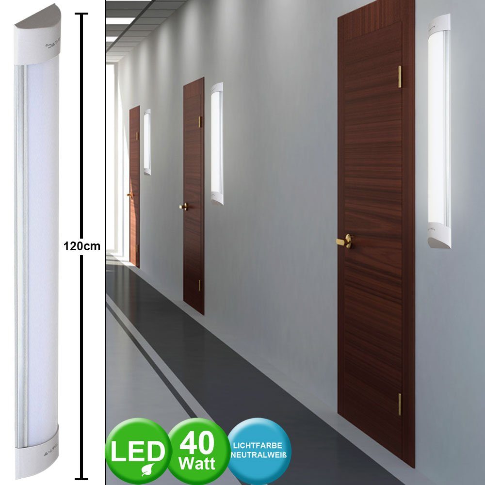 etc-shop LED Büro Beleuchtung fest Lampen Decken 4er Deckenleuchte, Set Unterbau Neutralweiß, LED verbaut, LED-Leuchtmittel Lagerhalle