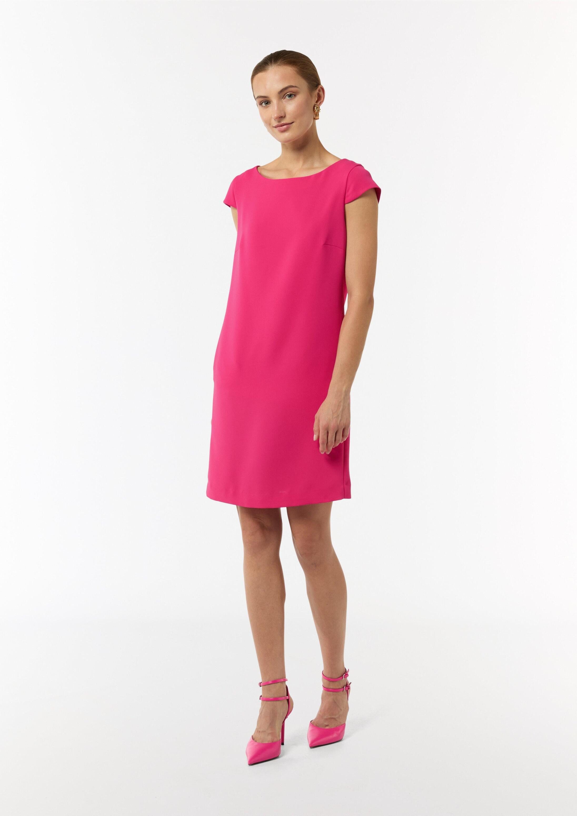 comma Midikleid Kleid Kurzes Kleid aus Crêpe