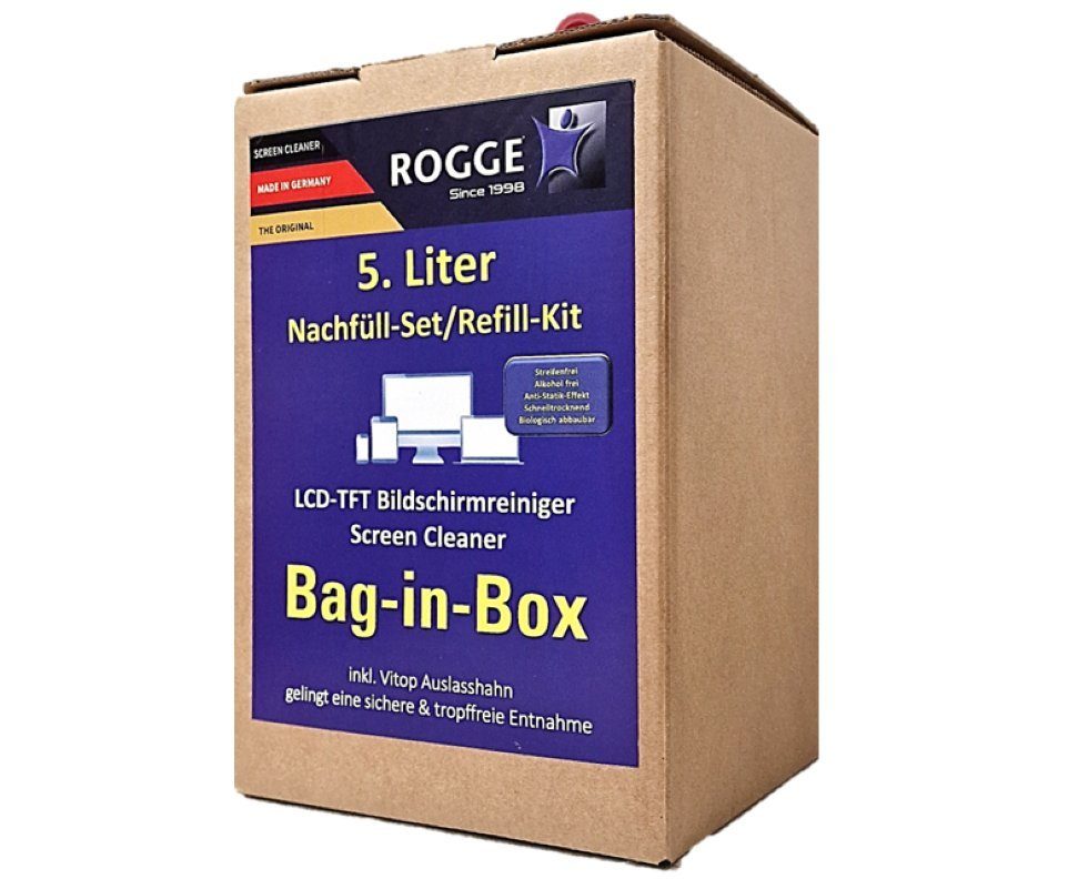 Rogge Bag-in-Box 5. Liter ROGGE Bildschirmreiniger Nachfüllset Flüssigreiniger