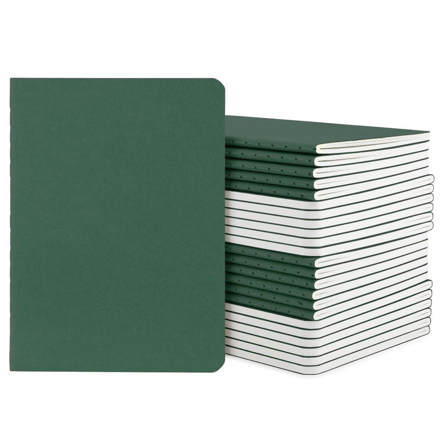 LuxusKollektion Notizheft A6 Notizbuch Blanko 24er Set Dunkelgrün