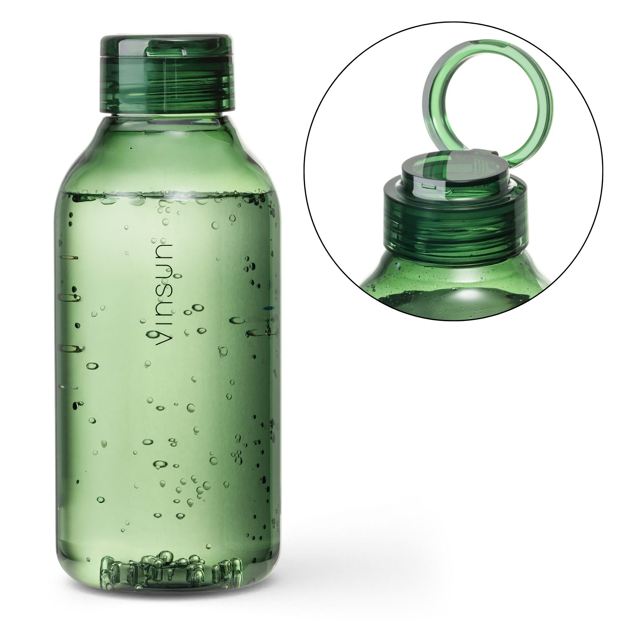 Vinsun Trinkflasche Trinkflasche 750ml, Kohlensäure geeignet, auslaufsicher, Tritan, BPA frei, bruchsicher, geruchs- und geschmacksneutral, auslaufsicher