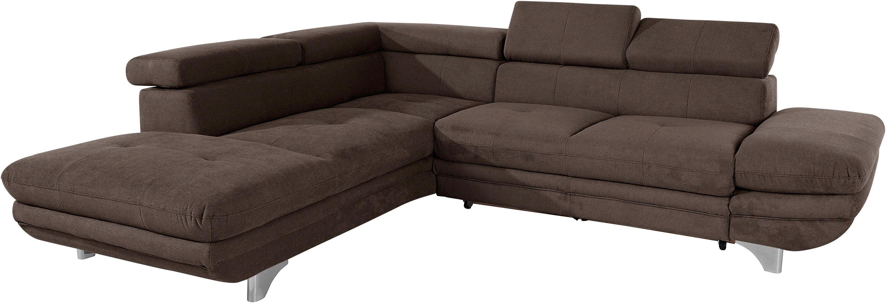 COTTA Polstergarnitur Enterprise L-Form, (Set), Set bestehend aus: Ecksofa mit Arm- & Kopfteilverstellung & Hocker