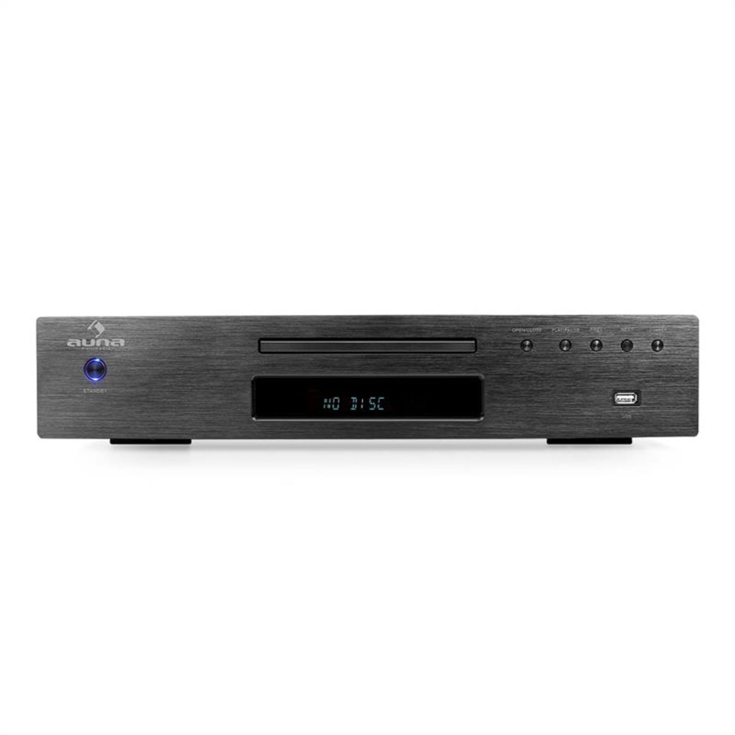 Stereoanlage Schwarz Musik MP3 (HiFi Auna Player CD AV2-CD509 USB)