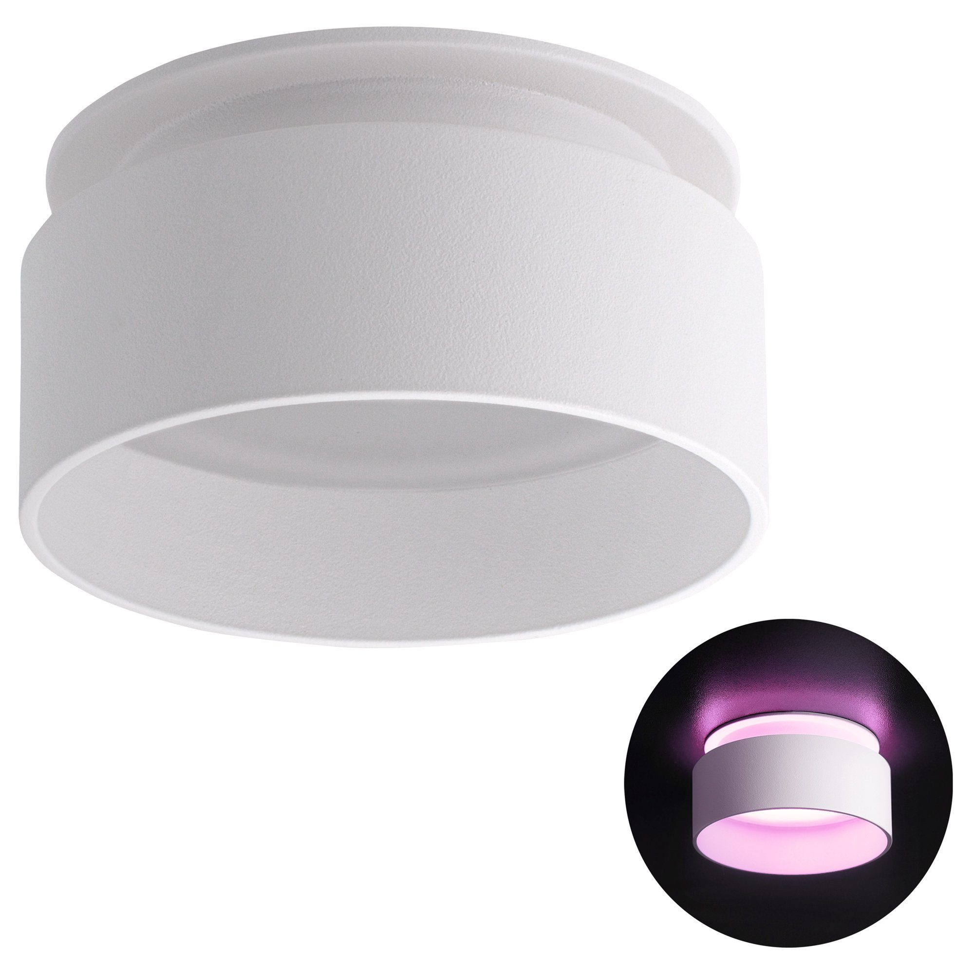 SSC-LUXon LED Aufbaustrahler Sudara Design LED Einbauleuchte weiss indirektes Licht mit LED, RGB & Weißtöne