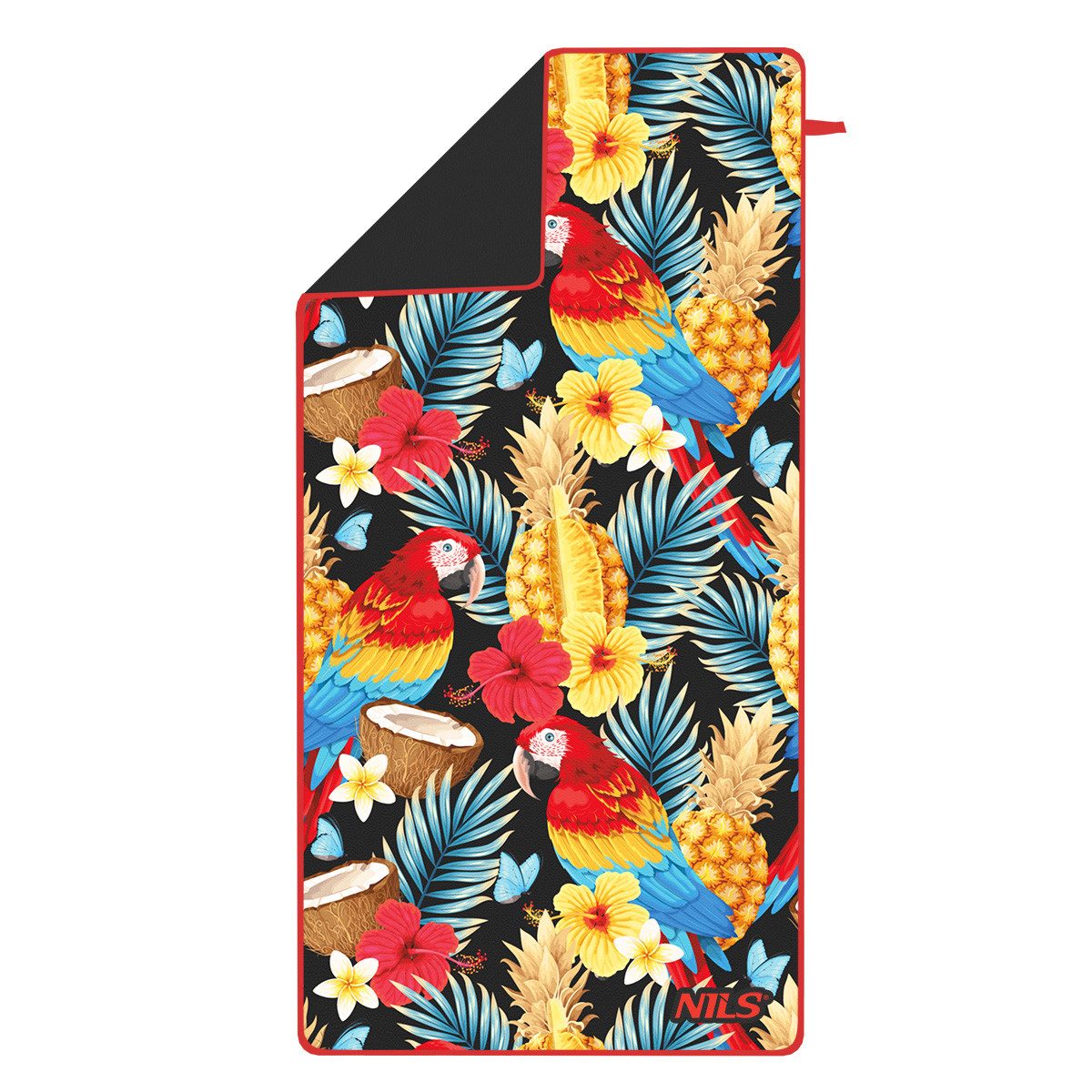 Nils Handtuch Mikrofaserhandtuch Campinghandtuch Strandtuch Tropical 160x80cm, Schnell trocknend – Bild 2 von 4