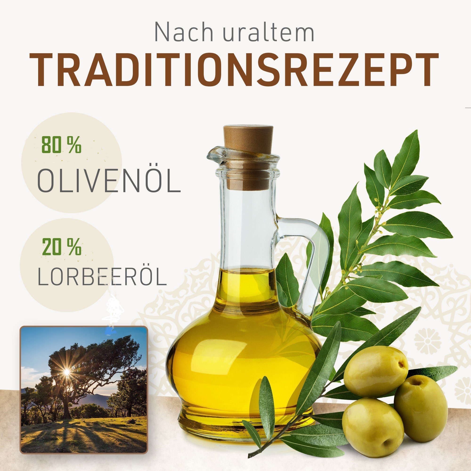 Jumana Feste g Lorbeeröl Olivenöl, 200 Jumana 80% Alepposeife, 1 originale 20% - Duschseife X