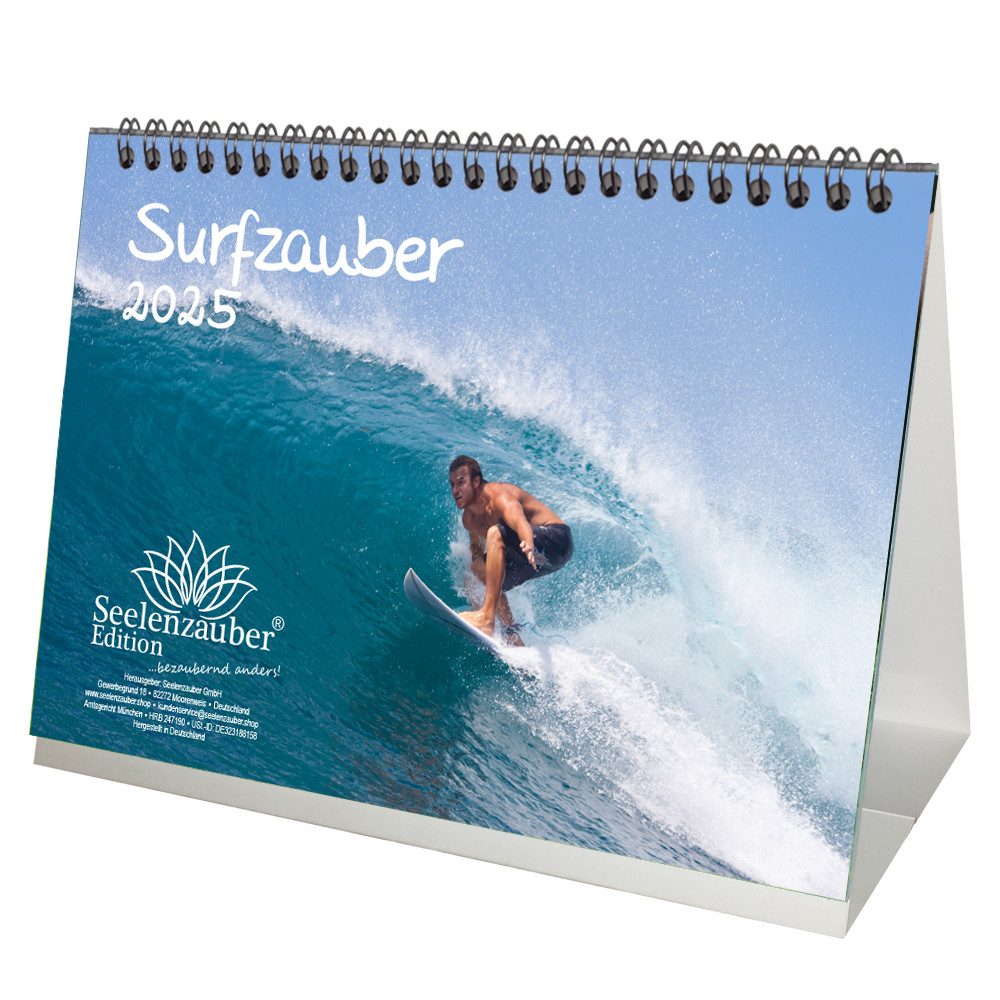 Seelenzauber Tischkalender Surfzauber DIN A5 Kalender für 2025 Surfer und surfen