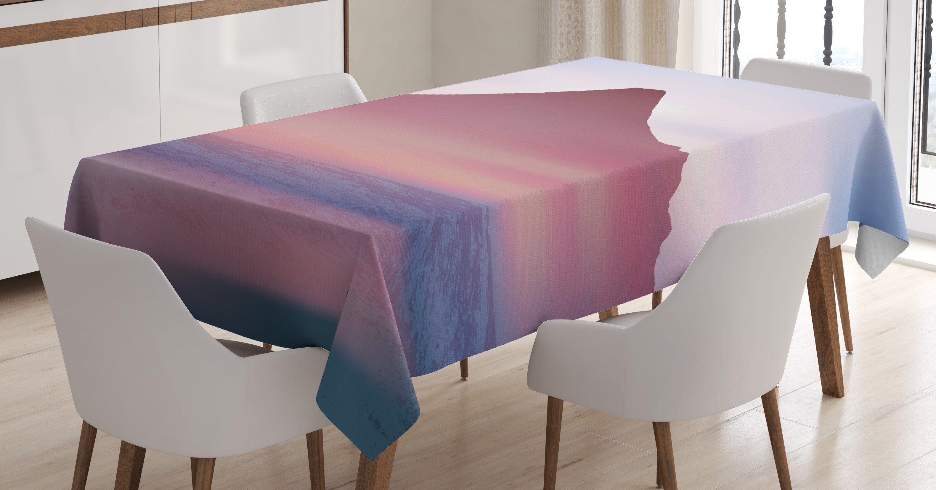 Abakuhaus Tischdecke Farbfest Waschbar Für den Außen Bereich geeignet Klare Farben, Berg Fuji abstrakte Illustration