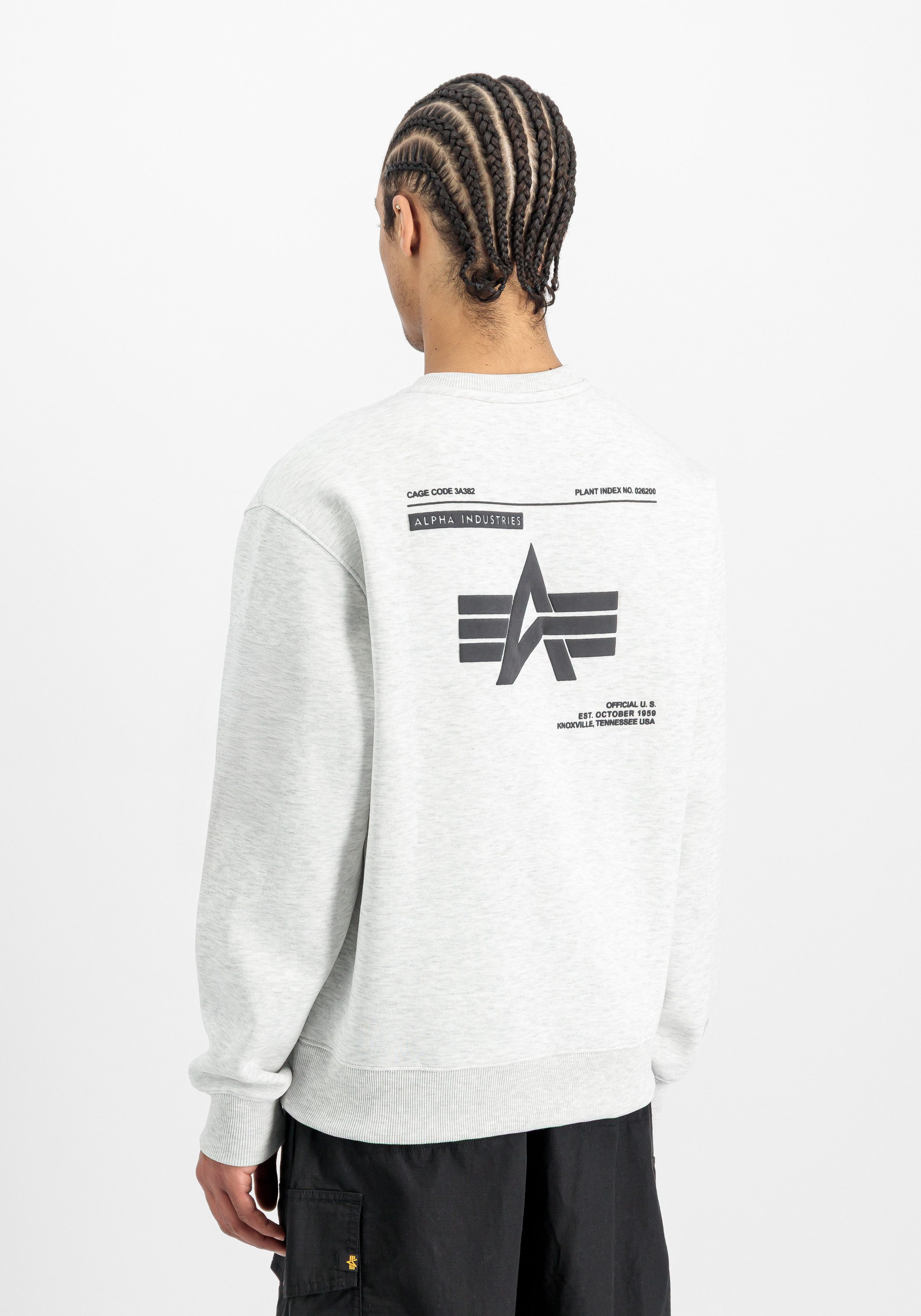 Alpha Industries Sweater Label Sweatshirt Backprint