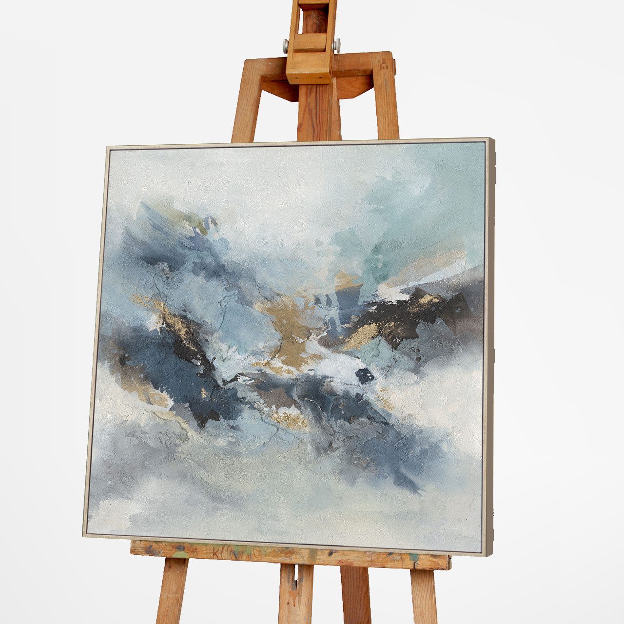 ArtUniverse Gemälde Light Blue Impression 80 x 80 cm, Abstrakt