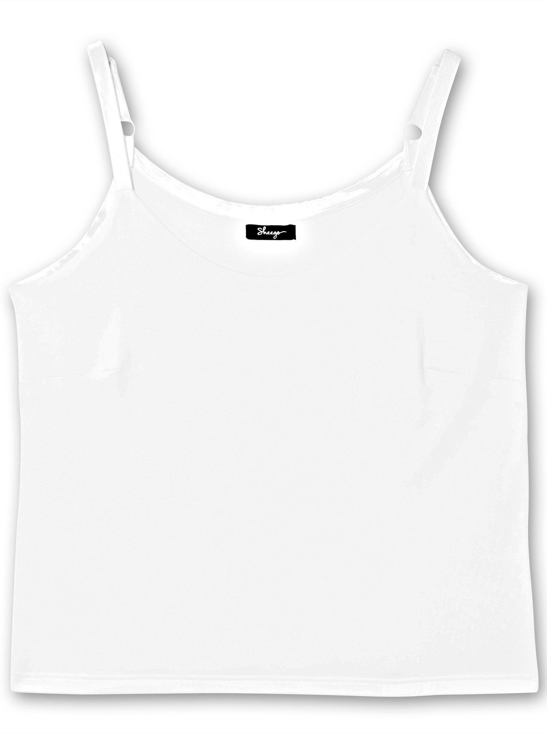 Sheego Shirttop Spaghettitop Ärmellos – Bild 4 von 5