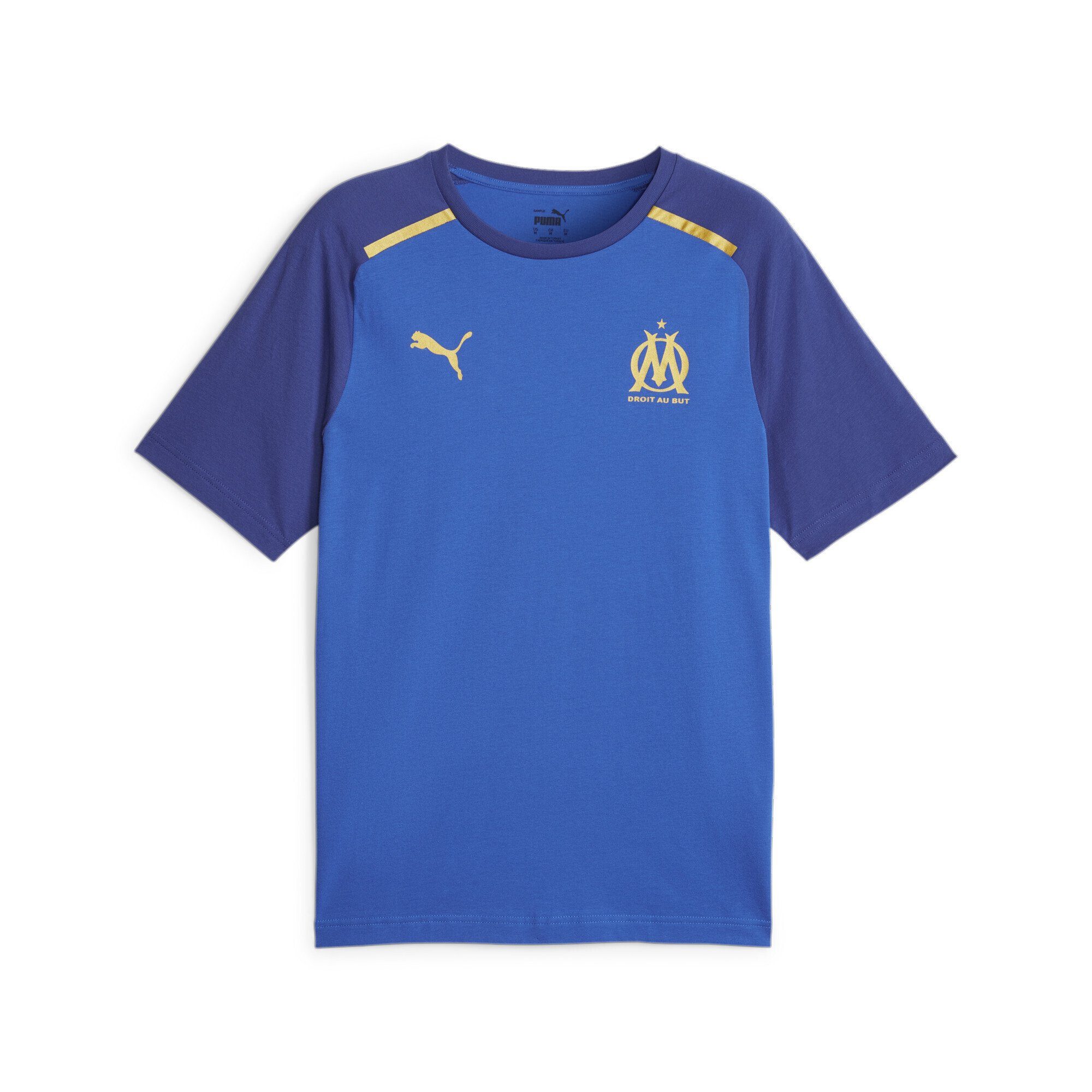 PUMA T-Shirt Olympique de Marseille Royal Team Clyde Blue Casuals T-Shirt Herren Football
