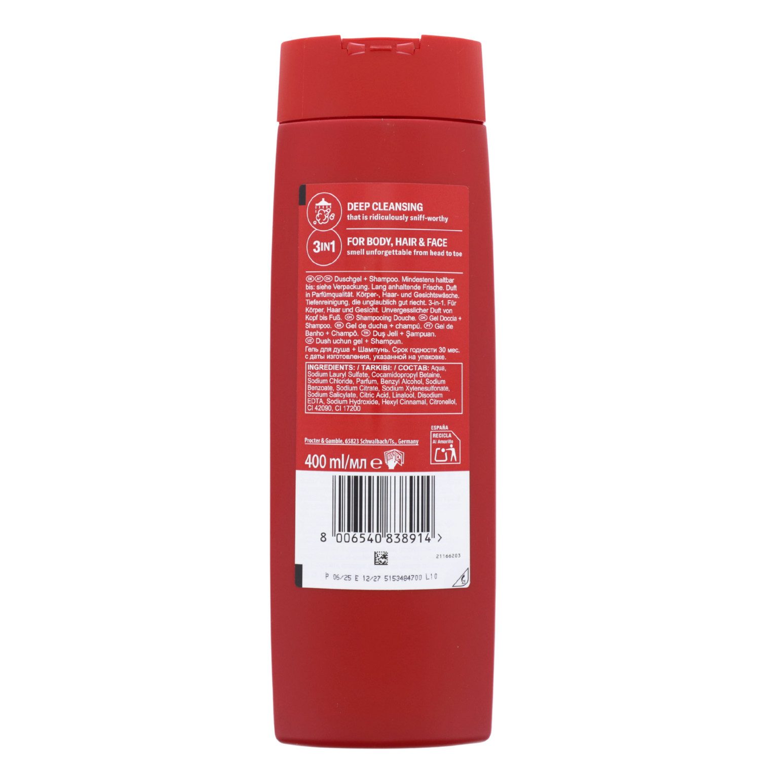 Old Spice Duschgel Old Spice Captain 3in1 Duschgel für Haar Gesicht und Körper 400ml