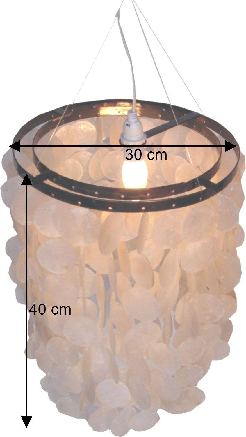 Guru-Shop Deckenleuchten Deckenlampe, Muschelleuchte aus hunderten.., Leuchtmittel nicht inklusive