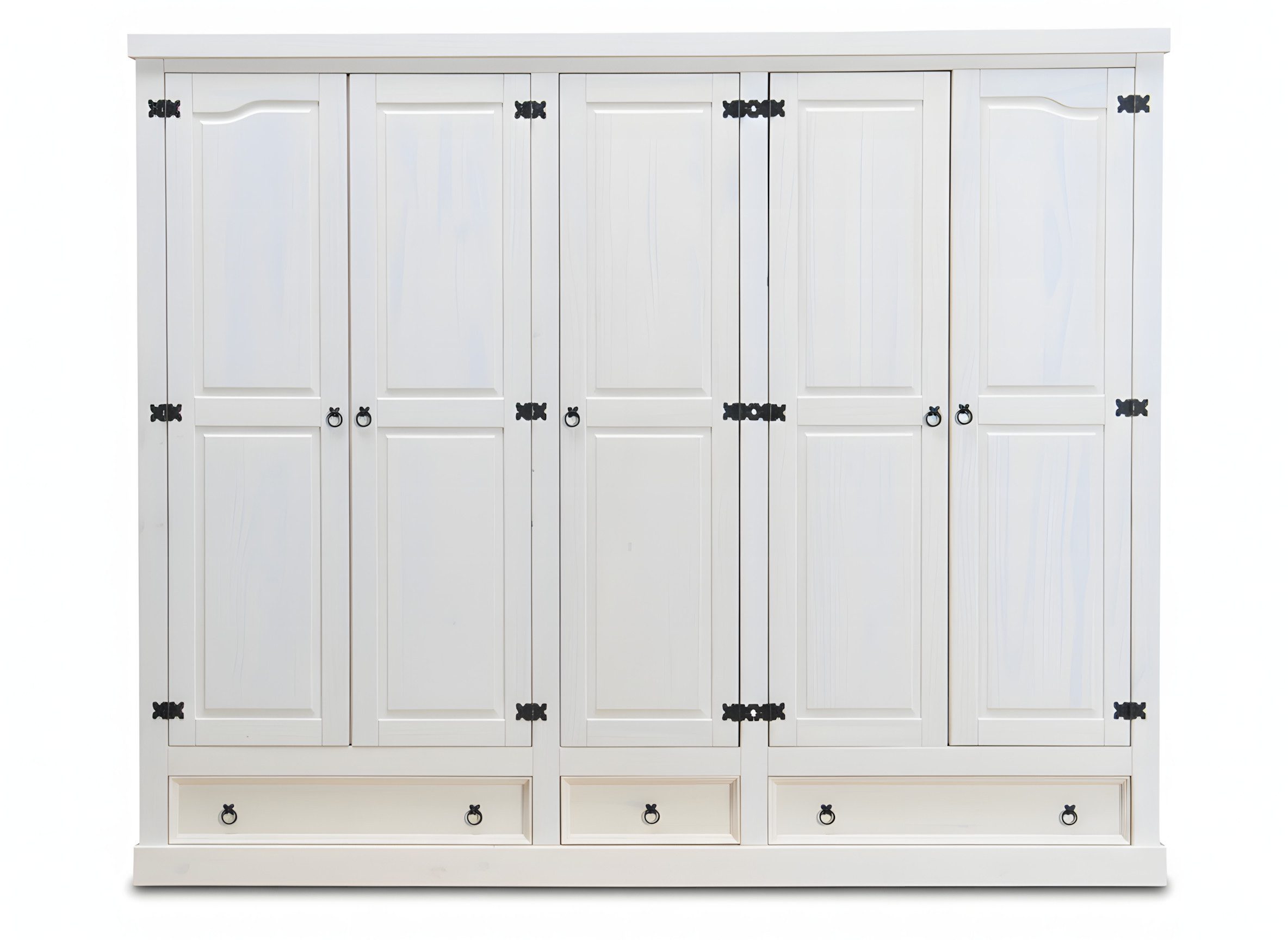 ebuy24 Kleiderschrank New Mexico Kleiderschrank 5-Trg. mit 3 Schubladen