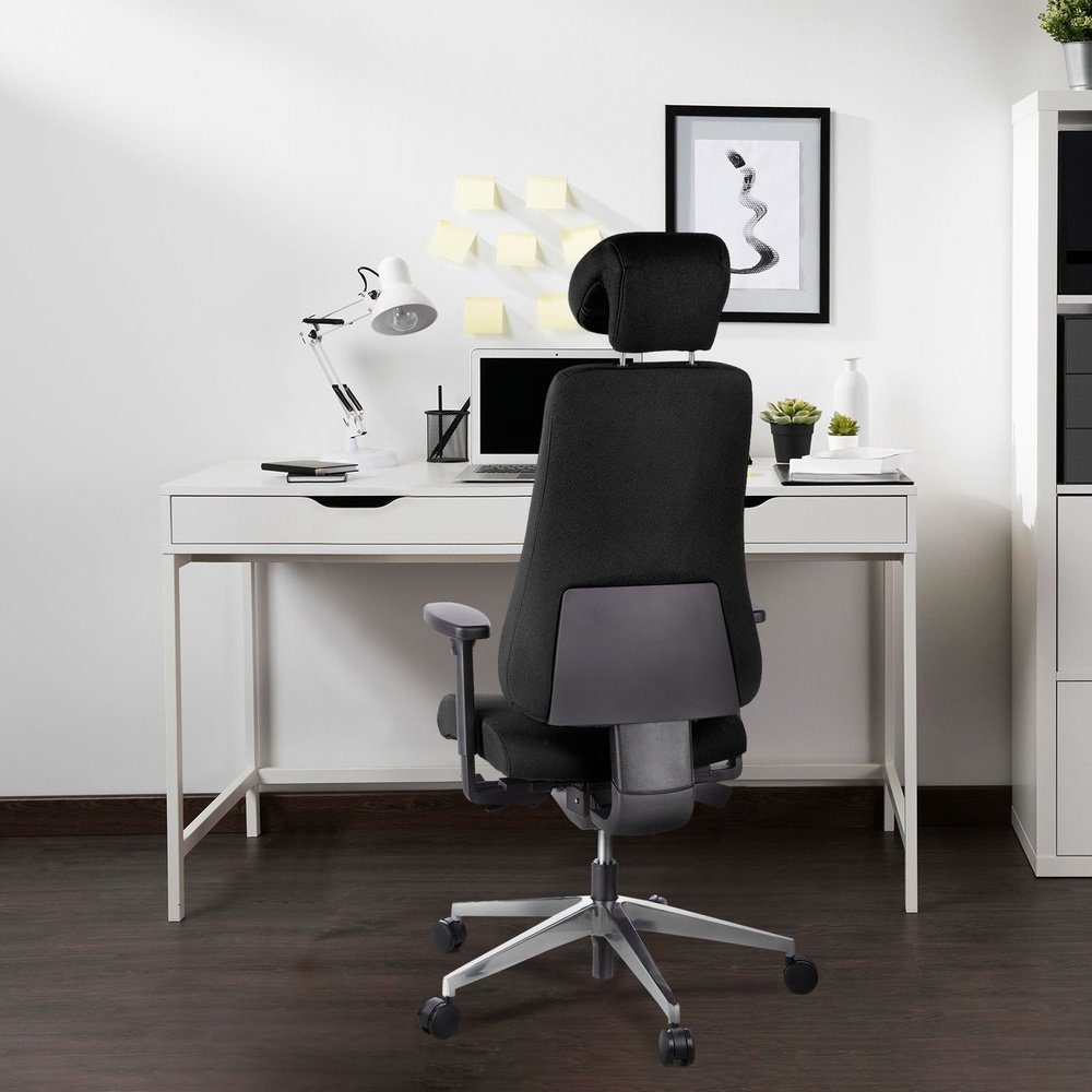 (1 Schreibtischstuhl ergonomisch hjh Bürostuhl OFFICE Schwarz St), 400 Stoff PRO-TEC Drehstuhl Profi