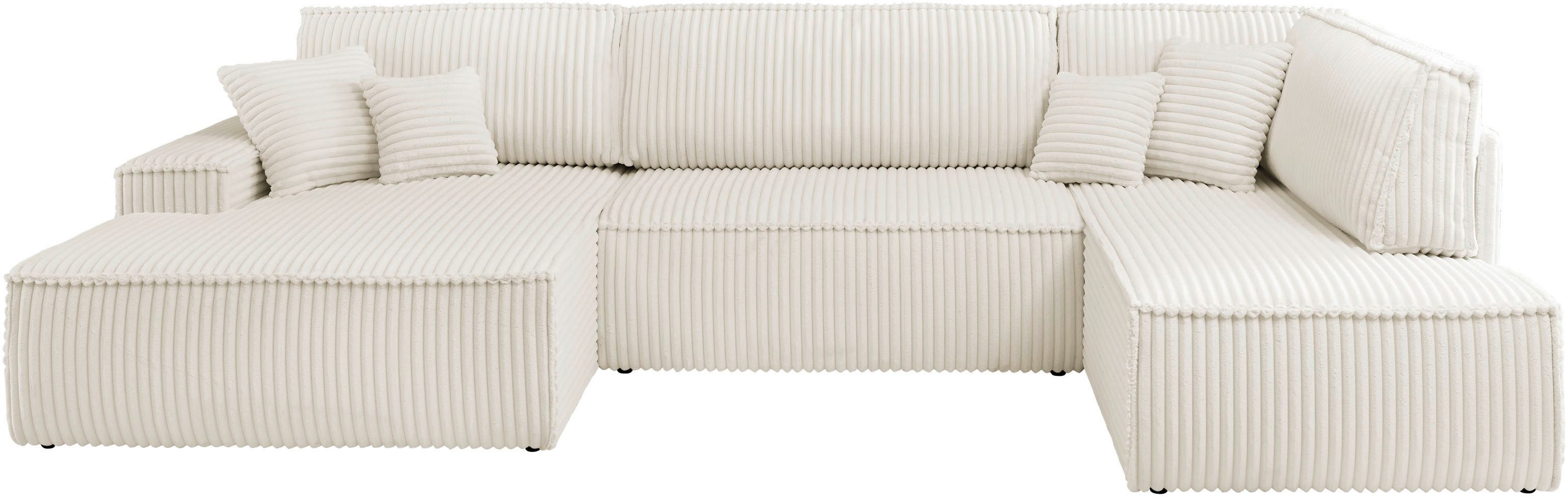 andas Wohnlandschaft "FINNLEY U-Form XXL 329 cm, Schlafsofa, Schlaffunktion günstig online kaufen