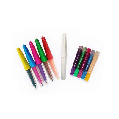 Starlyf Malstift Blow Markers Upsell Ersatzstifte, (Set, 11-tlg), 5 versch. Farben inkl. Glitzertuben