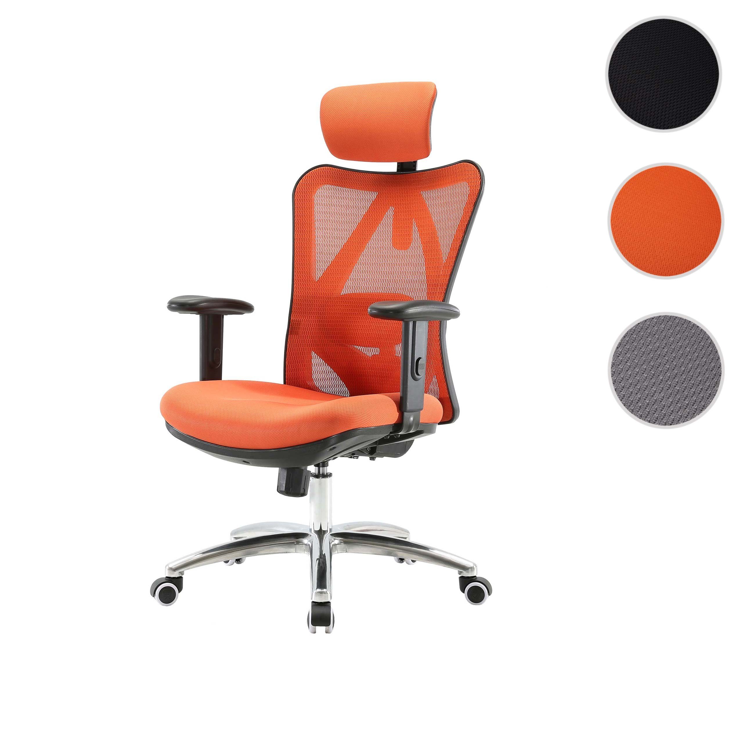 verstellbar SIHOO-J86, Bürostuhl und horizontal SIHOO in orange Höhe Rückenlehne
