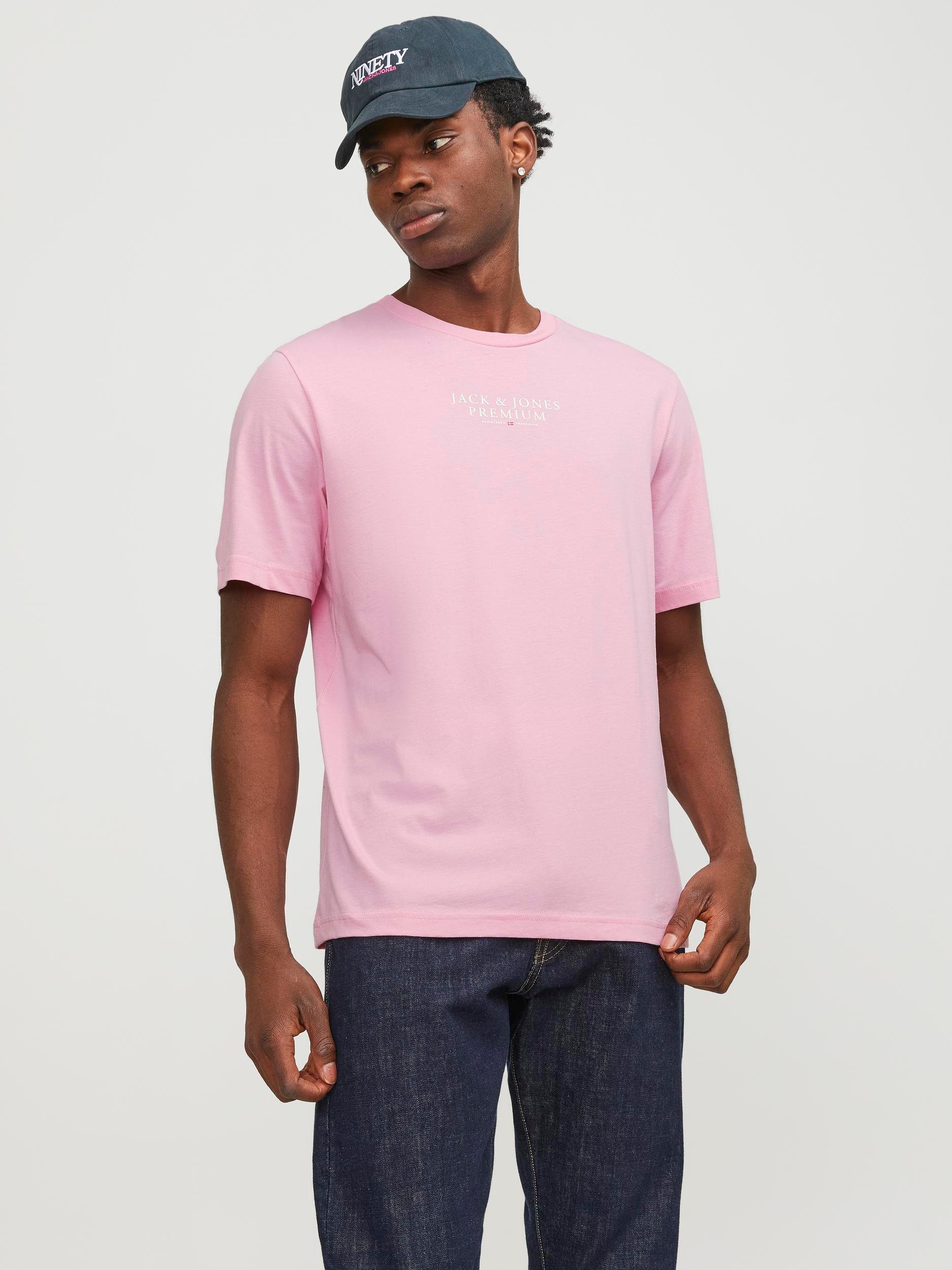 Jack & Jones Rundhalsshirt JPRBLUARCHIE TEE CREW NECK Prism Pink