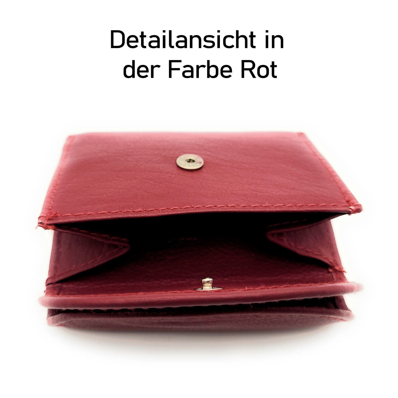 JOCKEY CLUB Mini Geldbörse kleines echt Leder Portemonnaie, Urlaubsbörse mit RFID Schutz, Wickelbörse mit Münzfach, Scheinfach, 3 Kartenfächer, Fotofach