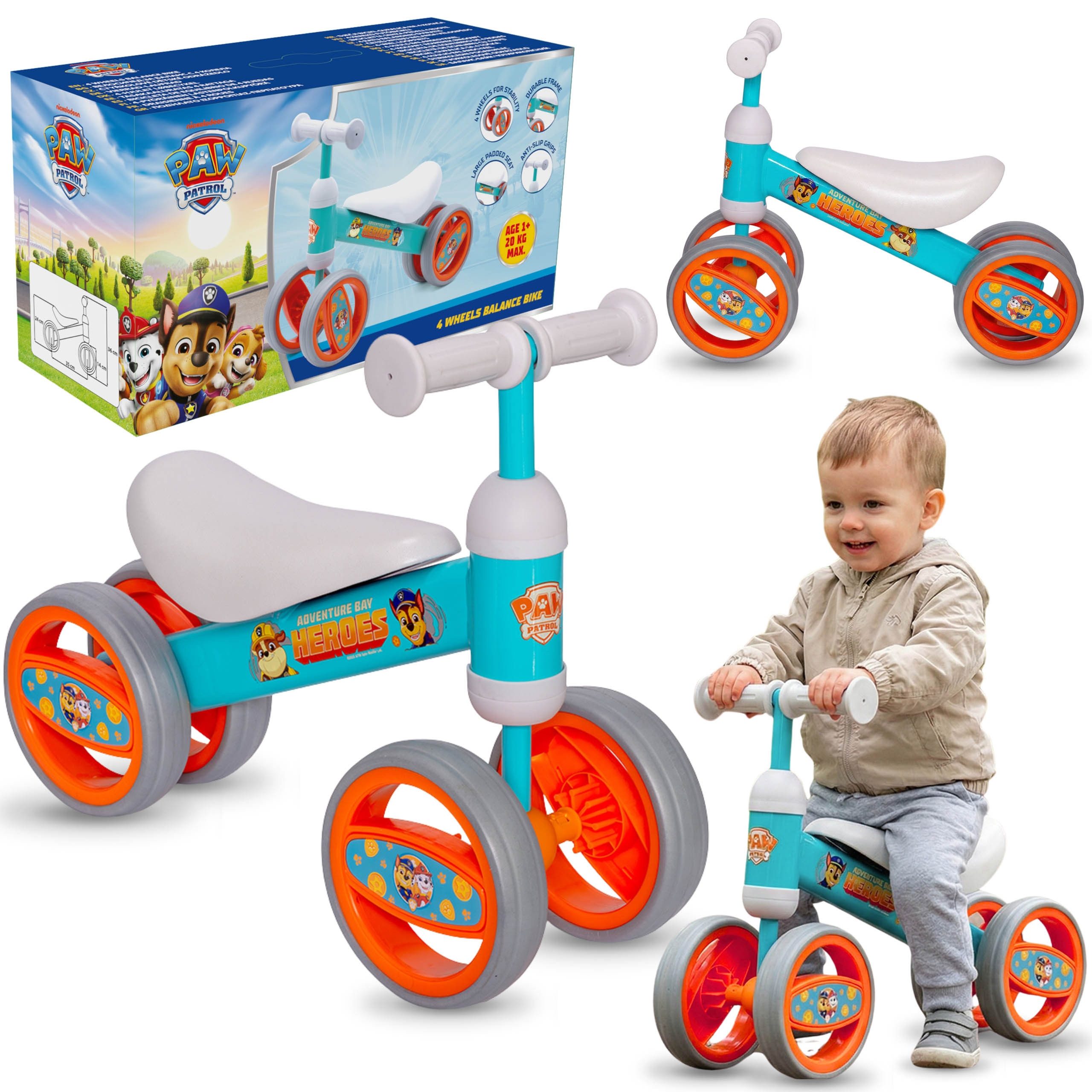 PAW PATROL Rutscher Paw Patrol 4-rädriger Rutscher für Jungen, leicht, ab 1 Jahr