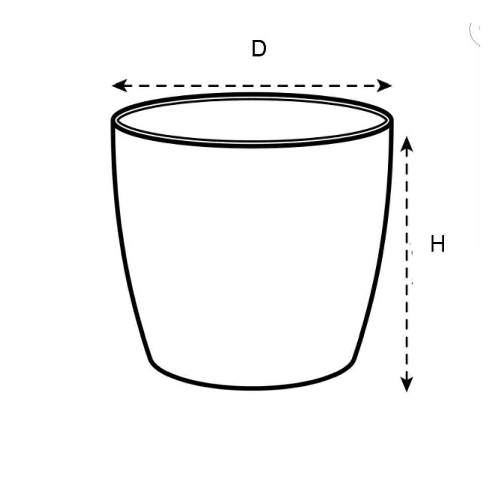 mini weiß - rund 7 Ø Elho Übertopf cm cm 13 Ø Übertopf brussels