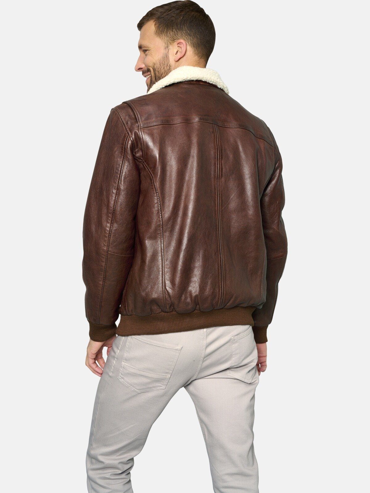 Babista Lederjacke ZELVENTO mit wärmendem Teddyfutter günstig online kaufen