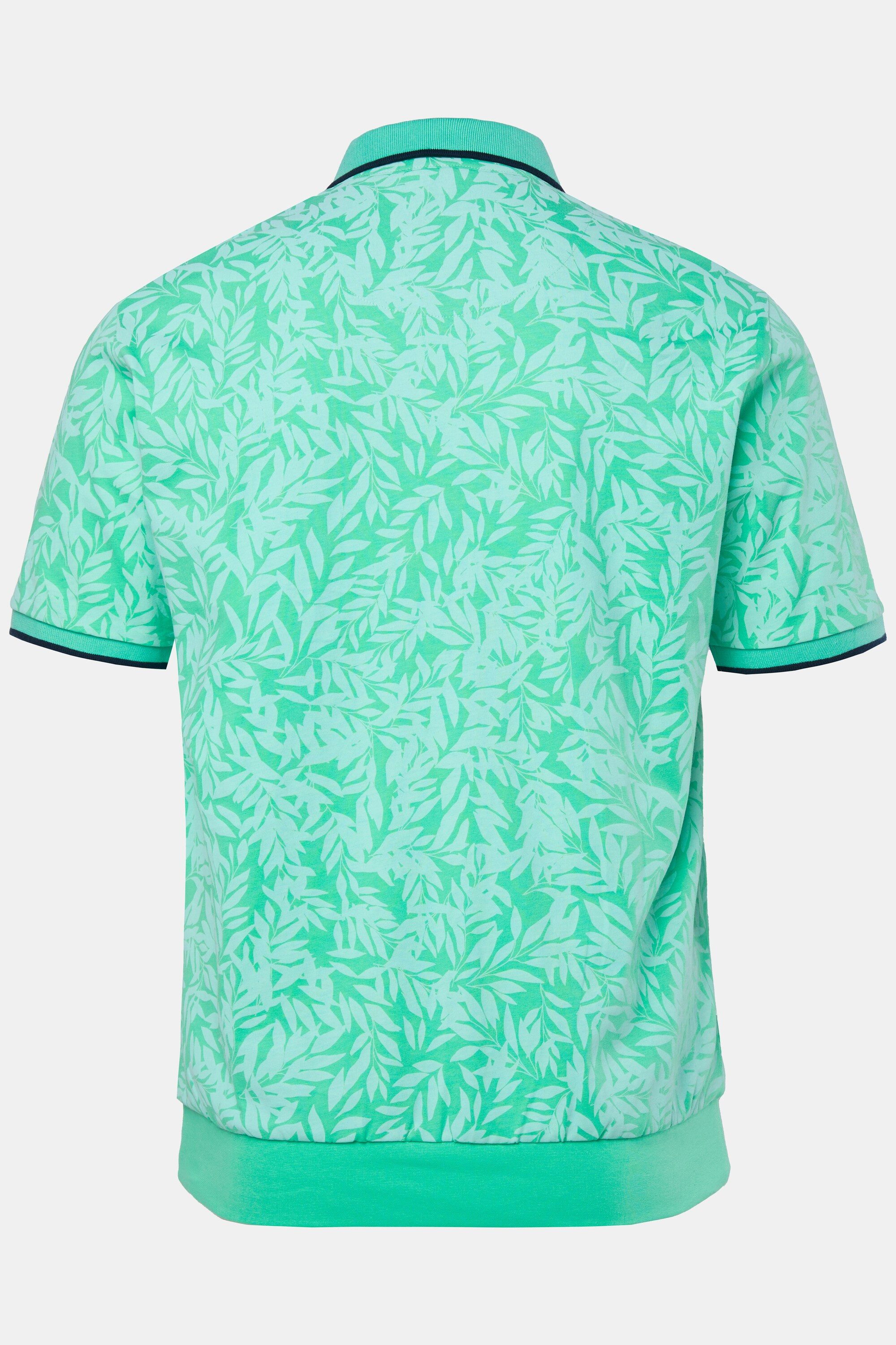 Men Plus Poloshirt Poloshirt Bauchfit Halbarm Alloverprint bis 8 XL