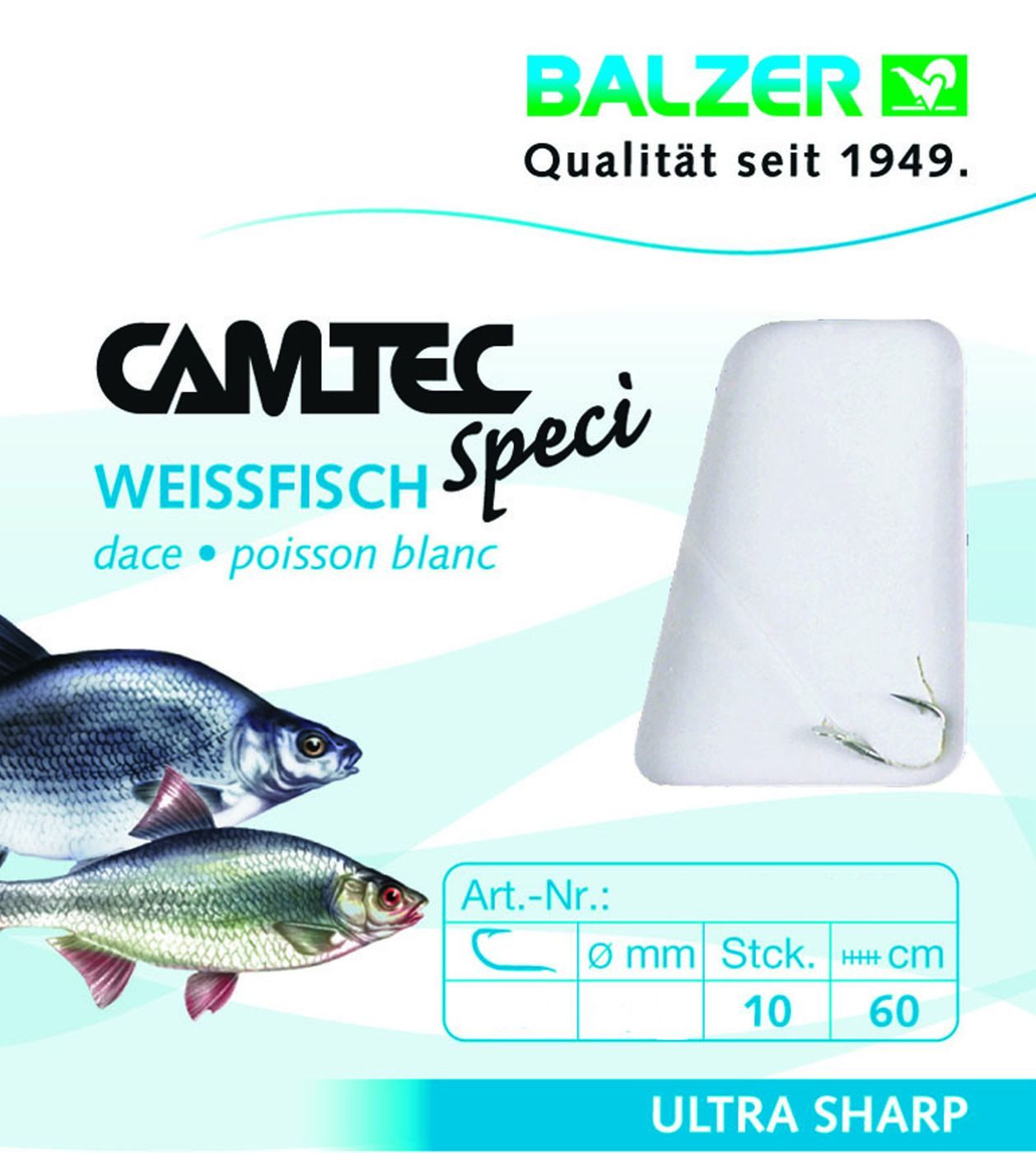 Stipphaken Balzer Camtec Weißfisch Haken - 10 gebundene Angelhaken