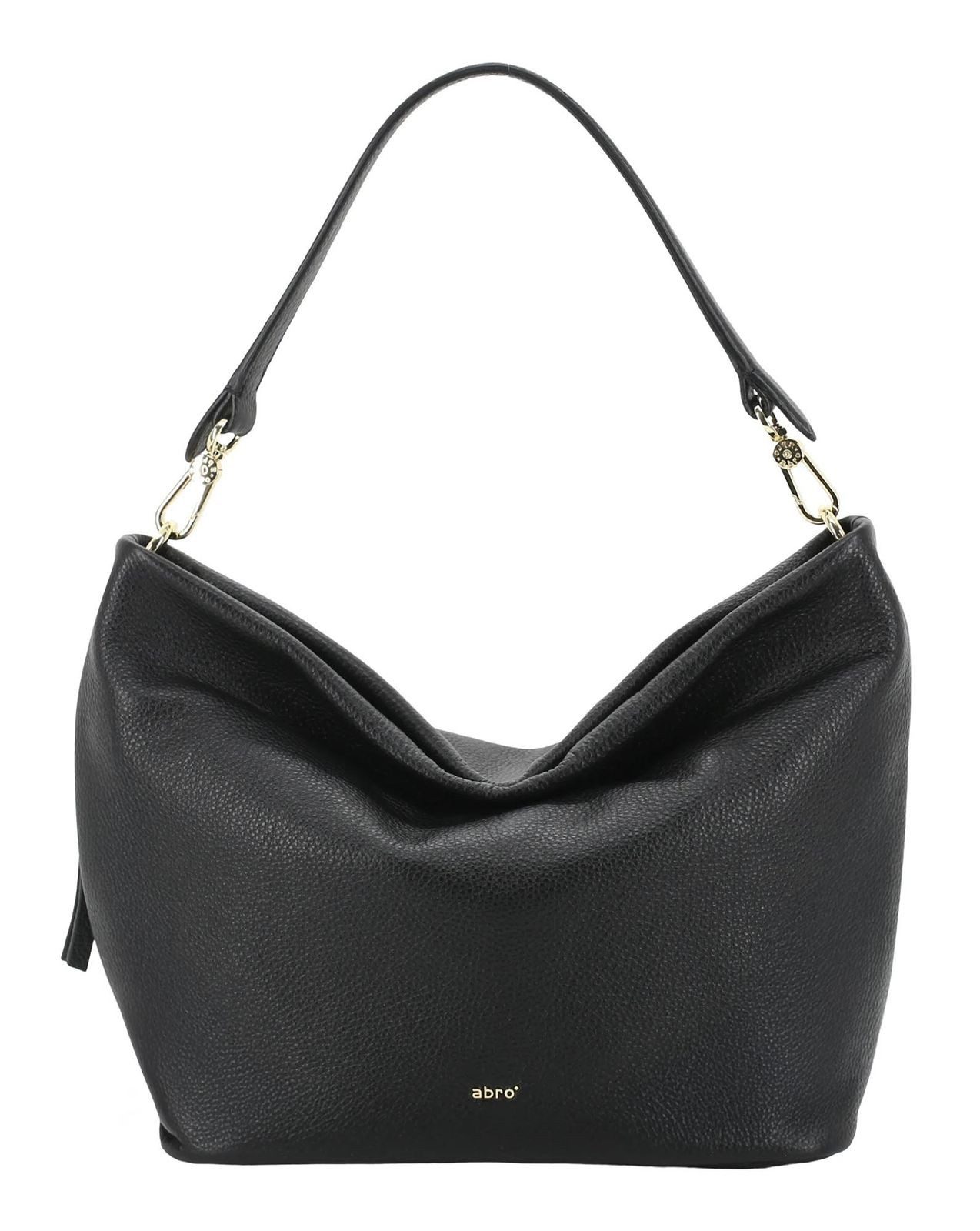 Abro Schultertasche Ebony Big Shoulder Bag, aus echtem Leder