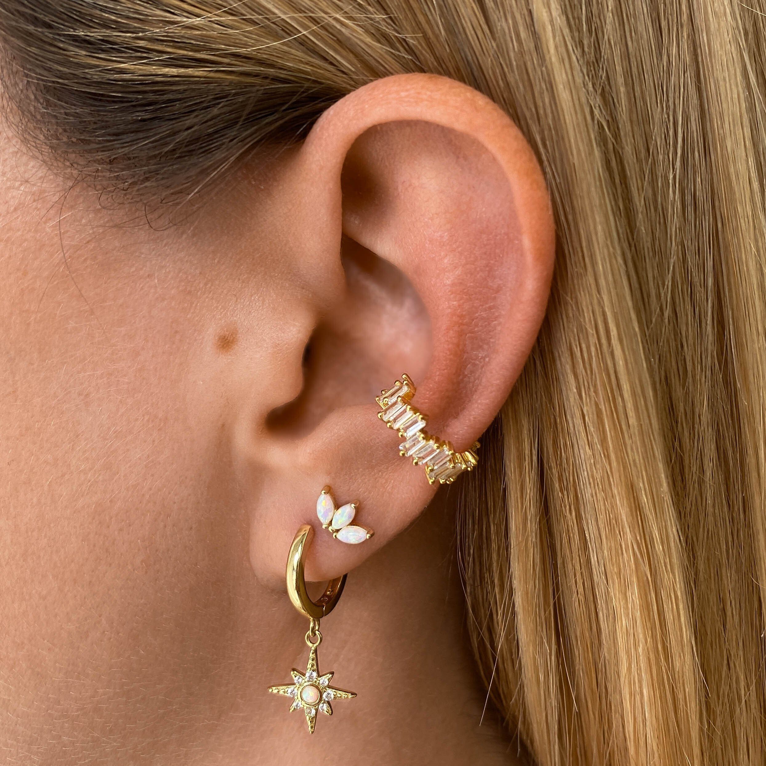 Brandlinger Paar Ohrhänger Ohrringe Adelaide, Stern Silber 925 vergoldet, O günstig online kaufen