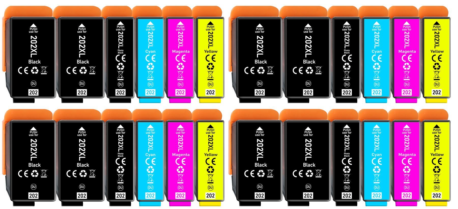 24er Multipack für Epson 202XL Tintenpatronen Set Tintenpatrone