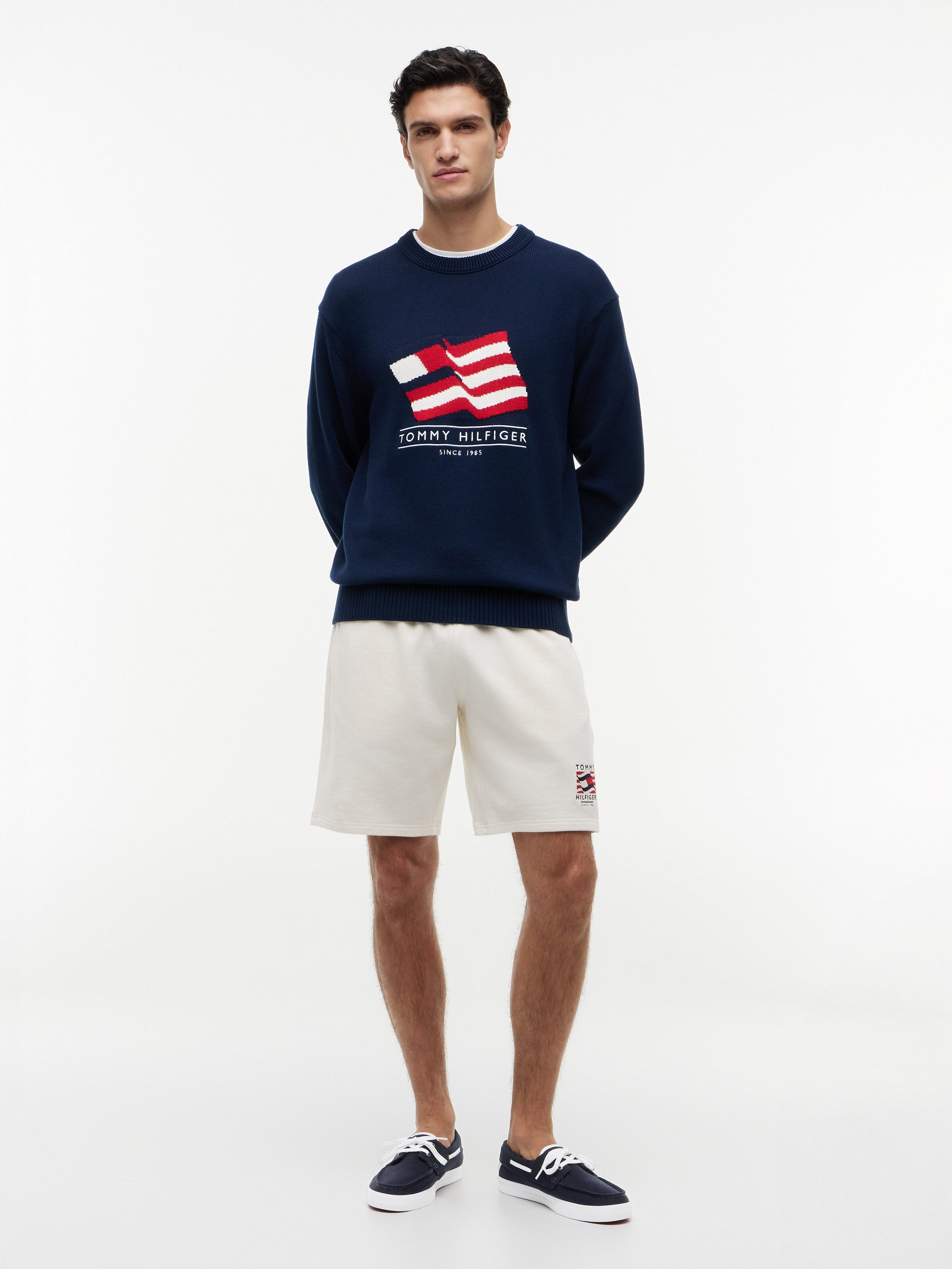 Tommy Hilfiger TH BOAT VULC SNEAKER CANVAS Bootsschuh Schnürschuh, Halbschuh mit Kontrastbesätzen und Durchzügen