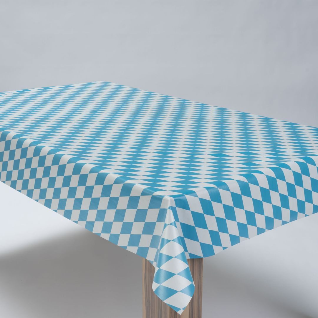 laro Tischdecke Wachstuchtischdecke Linea Grid PVC Eckig
