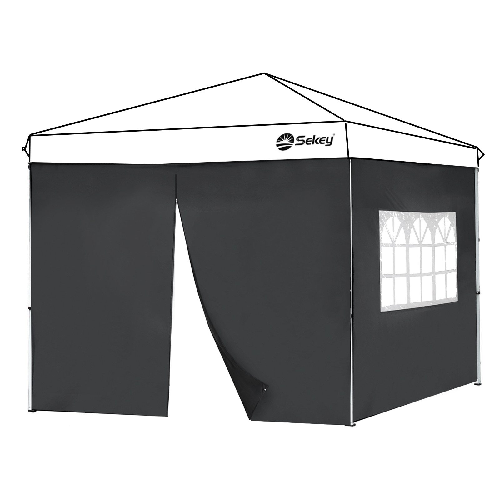 Sekey Pavillon 2er Set Pavillon Seitenteile Seitenwand für Faltpavillon