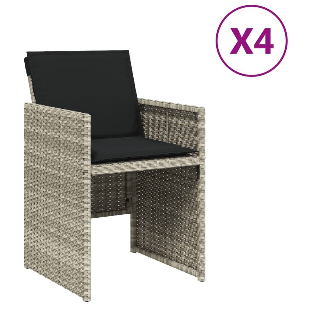 vidaXL Gartenstuhl Gartenstühle mit Kissen 4 günstig online kaufen