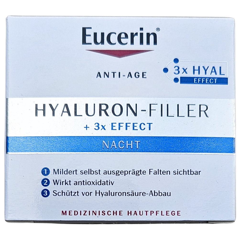 Eucerin Nachtcreme Hyaluron-Filler 50ml – Anti-Aging 3x Effekt
