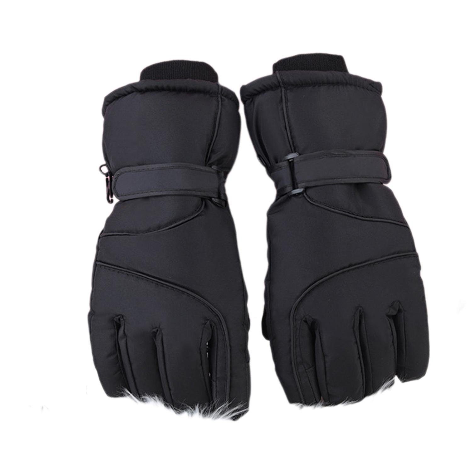 LAPA Wasserdicht Winddichte Winterhandschuhe Sporthandschuhe Damen Anti-Rutsch Laufen (Paar) Skihandschuhe Radfahren Warm Fahrradhandschuhe HOME Touchscreen Outdoor Herren Männer-Schwarz