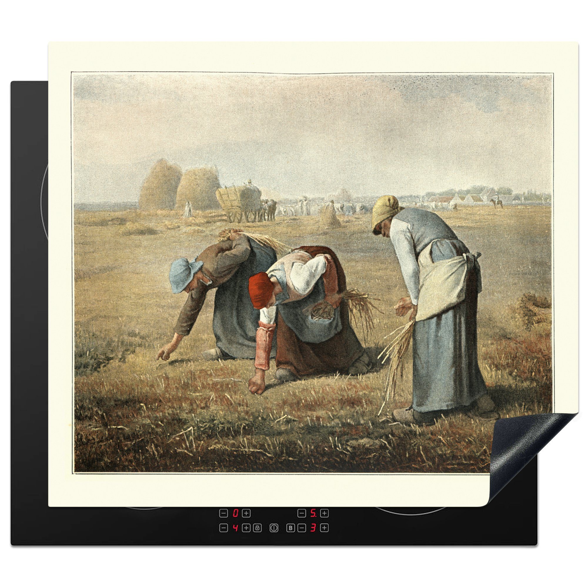 MuchoWow Herdblende-/Abdeckplatte Die Wanderfalken - Gemälde von Jean-François Millet, Vinyl, (1 tlg), 60x52 cm, Mobile Arbeitsfläche nutzbar, Ceranfeldabdeckung