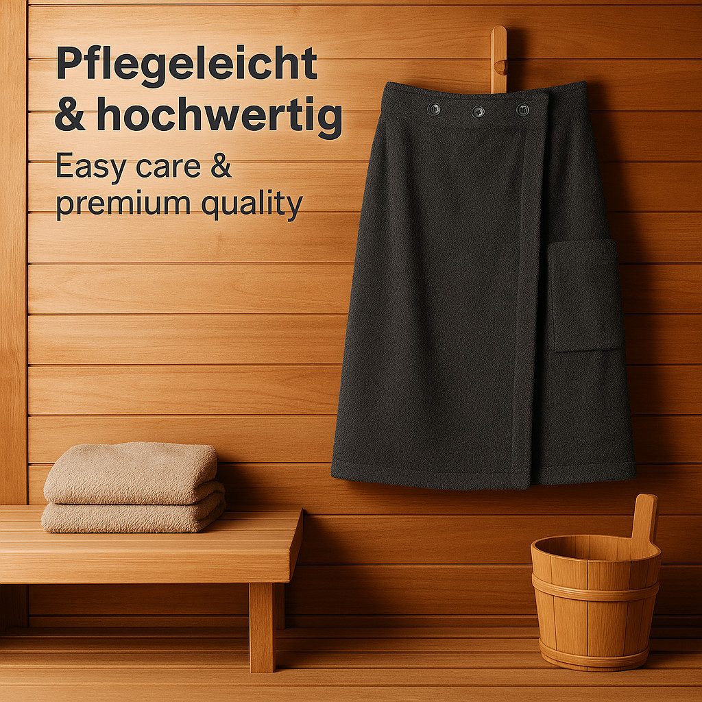 Betz Kilt Frottee Saunakilt BERLIN mit Knöpfen für Herren 420 g/m²