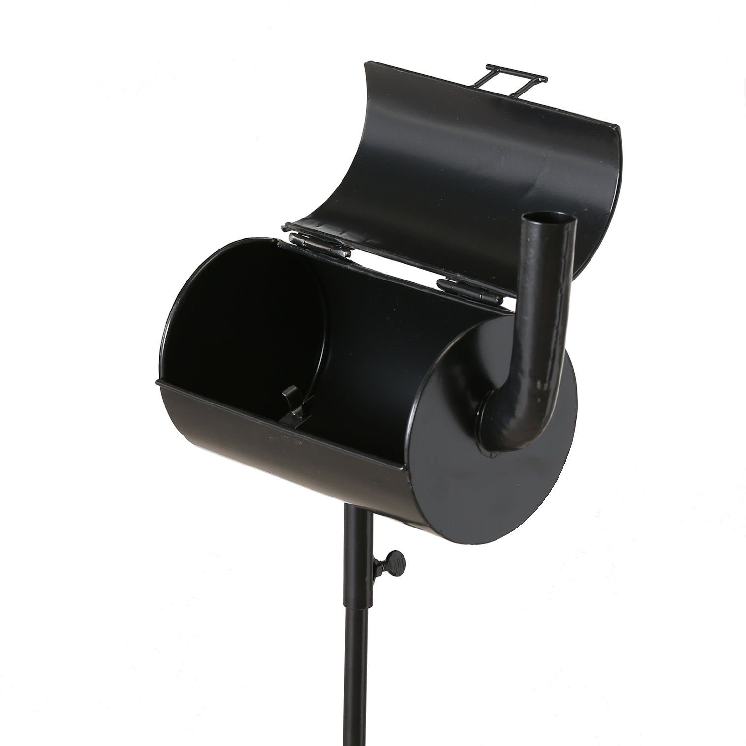 Spetebo Aschenbecher Metall Aschenbecher SMOKER mit Erdspieß - 115 cm, dekorativer Standaschenbecher in schwarz