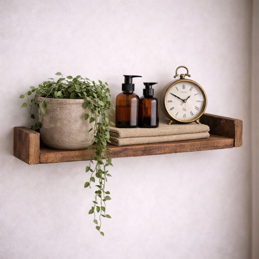 LebensWohnArt Regal Altholz Wandregal TUSA ca. L60cm